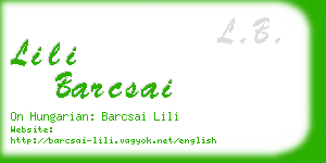 lili barcsai business card